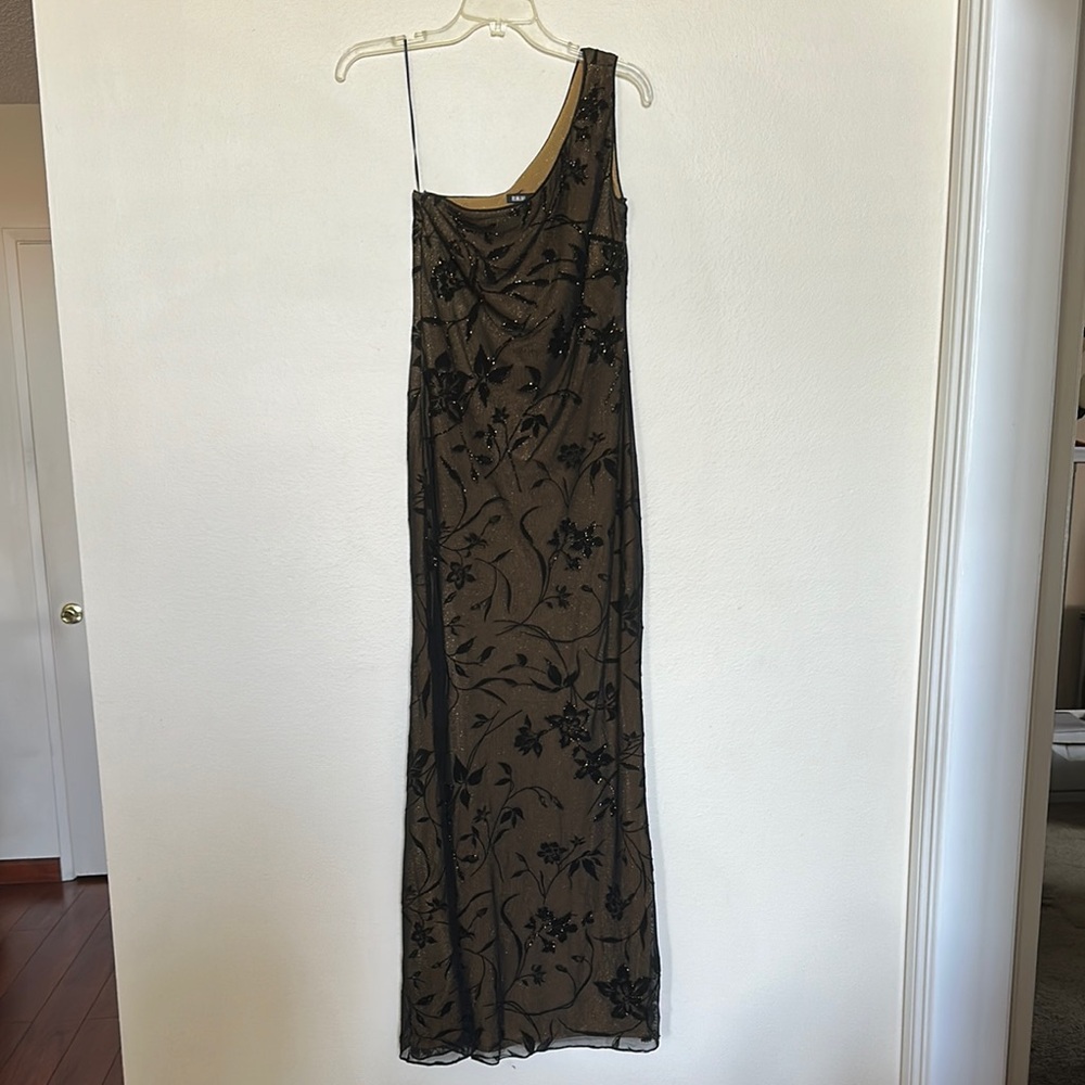Rimini Black Asymmetrical Backless Cocktail Dress